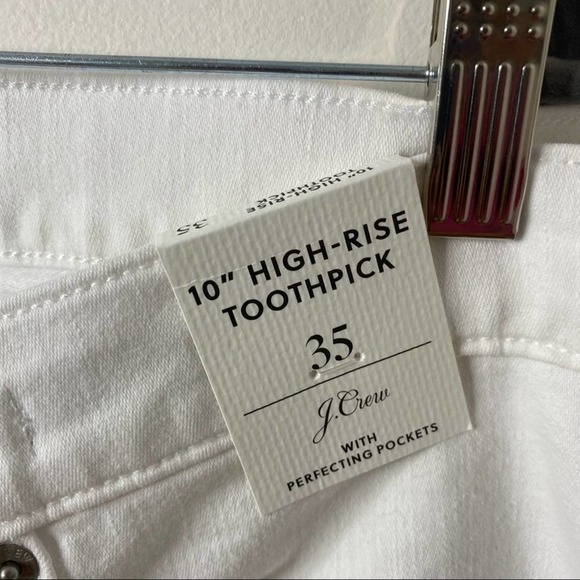 J. Crew 10" highest-rise toothpick jean in white size 35 - Picture 13 of 13
